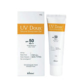 UV Doux Silicone Sunscreen Gel SPF 50 PA+++|India’s No.1 Dermatologist Recommended Brand|Invitro,In-Vivo Tested|UVA/UVB Protection, Benzene Free|No White Cast |Oily & Acne-Prone Skin |100 g