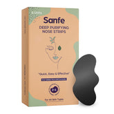 Sanfe Deep Purifying Nose Strips for Women & Men - With Fuji Green Tea & Witch Hazel extracts | Removes Whiteheads | Blackheads and cleanses pores (Pack of 6) | Instant Result