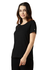 Van Heusen Women's Cotton Relaxed Fit Lounge T Shirt - Relax Fit, Round Neck, Short Sleeves