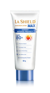La Shield Max SPF 80+ Sunscreen Lotion | PA++++ | Intense sun protection | For Highly sensitive skin | Moisture Boost Formula | Lightweight | Hydrating Sunscreen | 50gm