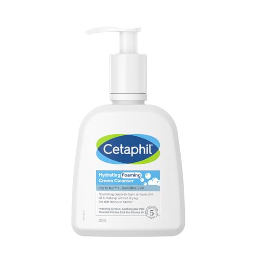 Cetaphil Hydrating Foaming Face Wash for Men and Women | Pollution Defense Cream-to-Foam Cleanser with Niacinamide, Pro-Vitamin B5 & Aloe, 236ml | Removes 97% Pollution Micro-Particles | Gentle Yet Deep Clean