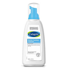 Foaming Face Wash By Cetaphil, Gentle Foaming Cleanser for All Skin Types - 236 ml| Foaming Face Wash with Vitamin E, B5| Dermatologist Recommended| Paraben, Sulphate Free