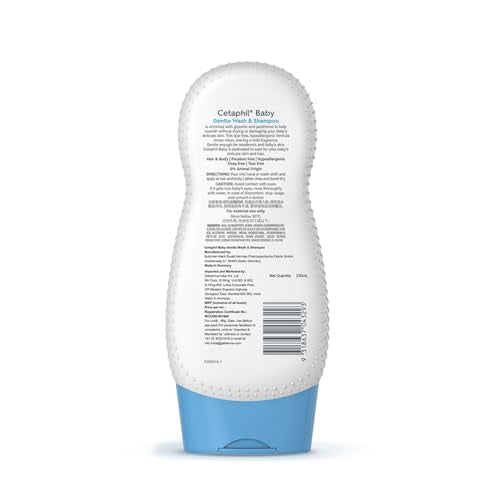 Cetaphil Baby Shampoo & Wash, White, Chamomile, 230 ml