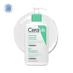 CeraVe Foaming Cleanser For Normal To Oily Skin (236ml) - Dermatologist-Developed Facewash | Non-Comedogenic And Fragrance-Free Cleansers For Acne-Prone Skin