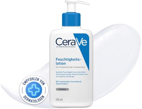 CeraVe Moisturizing Lotion For Dry Skin (236ml) - Formulated With 3 Essential Ceramides And Hyaluronic Acid | Non-Comedogenic, Oil Free And Fragrance-Free Body Lotion