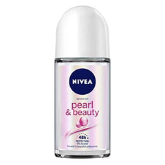 NIVEA Pearl and Beauty 50ml Deo Underarm Roll On | With Pearl Extracts & Avocado Oil | 72 H Long Lasting Floral Scent | 0% Alcohol and Dermat Approved | For Women