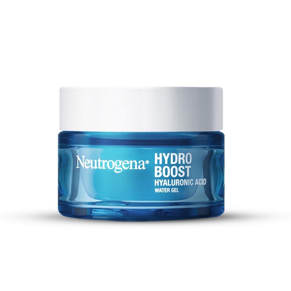 Neutrogena Hydro Boost Hyaluronic Acid Face Moisturizer | Oil‑Free Water Gel | 24H Hydration | Non‑Sticky & Fast Absorbing | For All Skin Types | Men & Women | 13 g