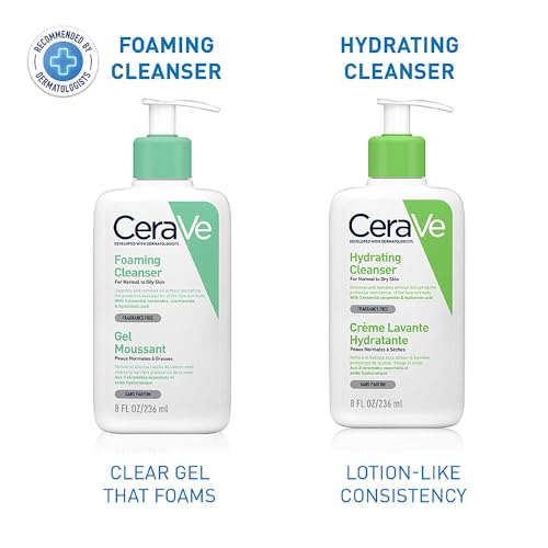 CeraVe Foaming Cleanser For Normal To Oily Skin (236ml) - Dermatologist-Developed Facewash | Non-Comedogenic And Fragrance-Free Cleansers For Acne-Prone Skin