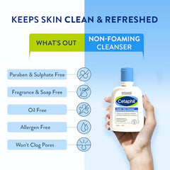 Cetaphil Paraben, Sulphate-Free Gentle Skin Hydrating Face Wash Cleanser with Niacinamide, Vitamin B5 for Dry to Normal, Sensitive Skin - 125 ml