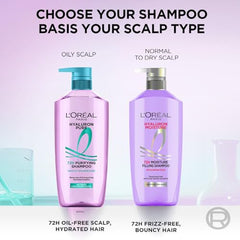 L'Oreal Paris Hyaluron Moisture 72Hr Filling Shampoo With Hyaluronic Acid, For Frizz-Free, Hydrated And Bouncy Hair Full Of Life | 800 Ml