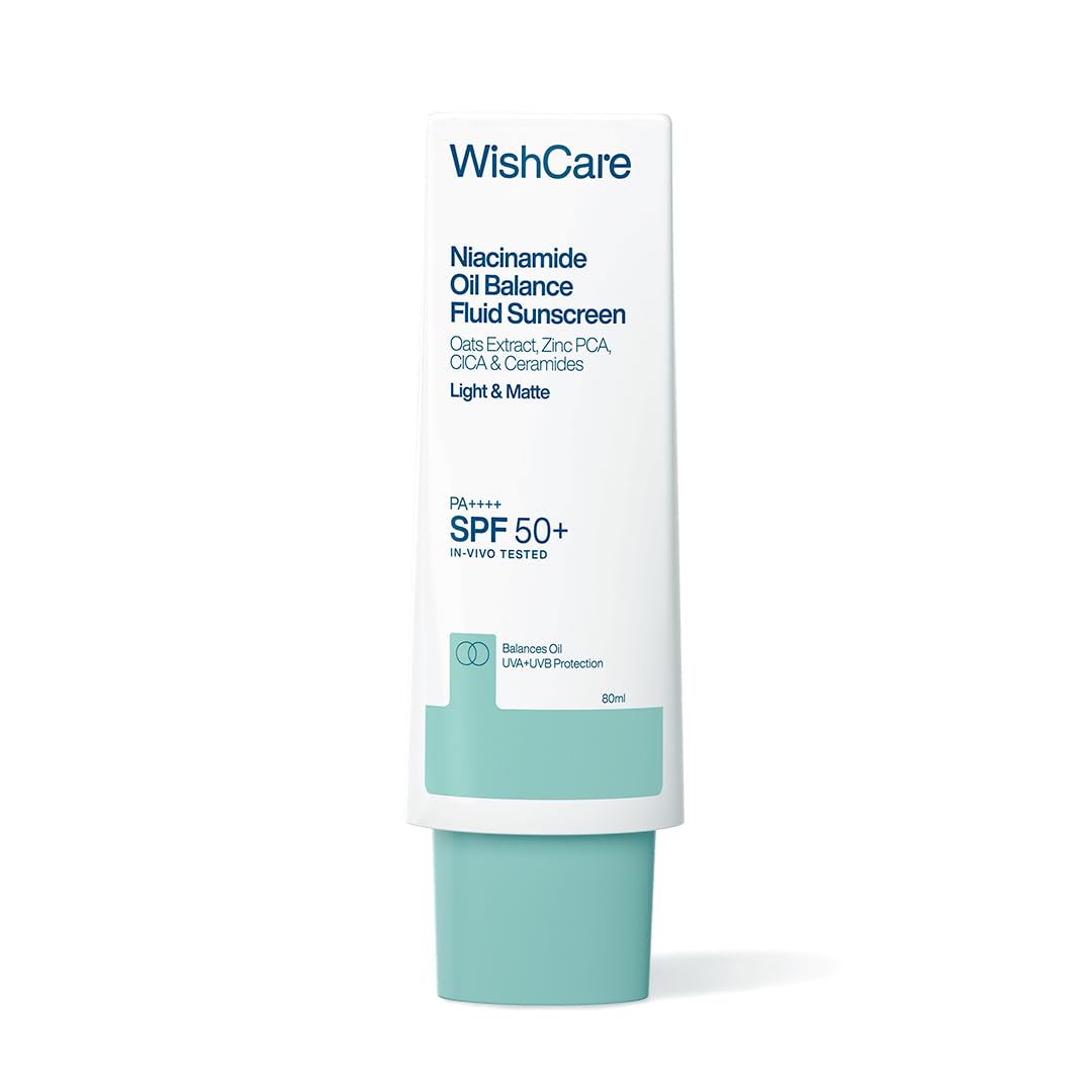 WishCare Niacinamide Oil Balance Fluid Sunscreen SPF 50 PA++++, 80ml
