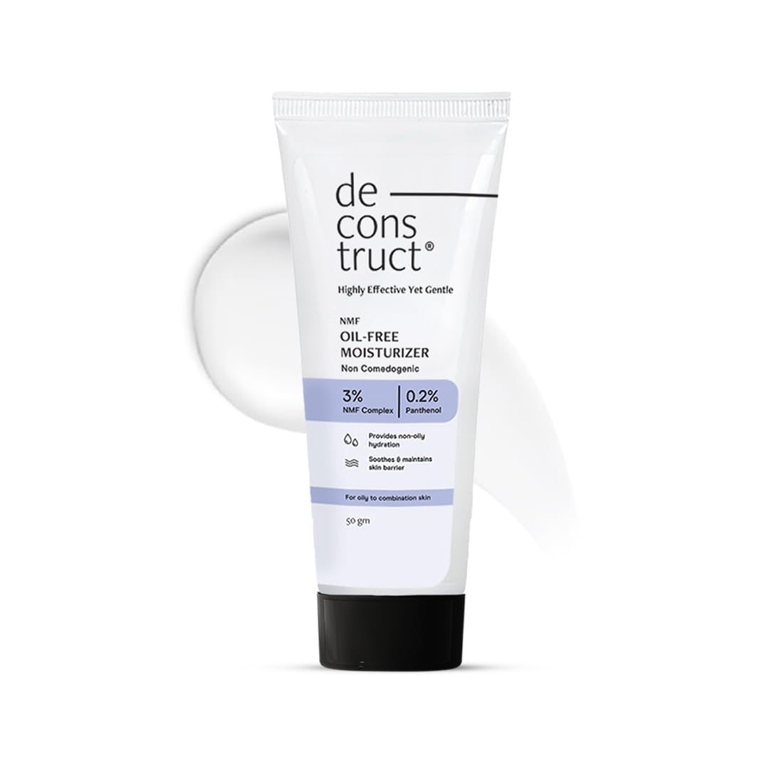 Deconstruct Oil-Free Moisturizer For Oily Skin | 3% NMF Complex + 0.2% Panthenol | Lightweight Gel Moisturizer | For Oily to Combination Skin | 50gm