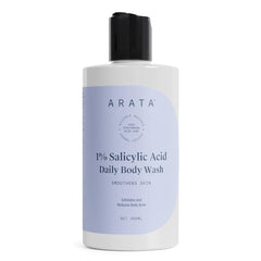 Arata 1% Salicylic Acid Body Wash (300ml) For Bacne, Bumpy & Strawberry Skin | Exfoliates, Cleanses & Smoothens Uneven & Rough Skin | Paraben & SLS Free | Body Shower Gel For All Skin types