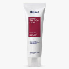 RE' EQUIL 0.1% Retinol Night Cream | Repairs Wrinkles & Fine Lines | Improves Skin Firmness | Beginner Friendly | All Skin Types | Anti Aging Cream For Women & Men 32G