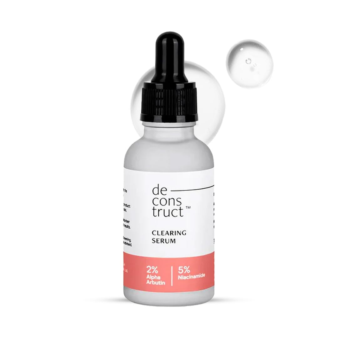 Deconstruct 5% Niacinamide Face Serum | + 2% Alpha Arbutin Face Serum | Clearing Serum for Pigmentation, Acne Marks, Dark Spots, Tanning | For Oily & Sensitive Skin | 30ml