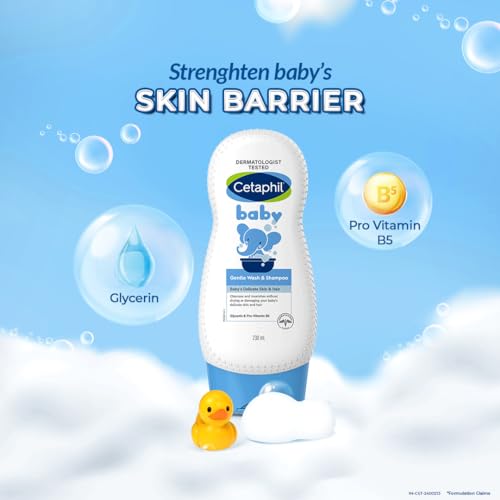 Cetaphil Baby Shampoo & Wash, White, Chamomile, 230 ml