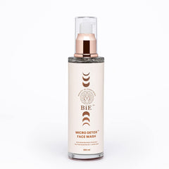 BiE Micro Detox Face Wash | Activated Charcoal - Fights Pollution and Acne | Lactic Acid - Brightens Skin | Tea Tree Oil - Controls Oil | SLS & Paraben Free | Bright & Skin Purifying | For Women & Men | 100ml