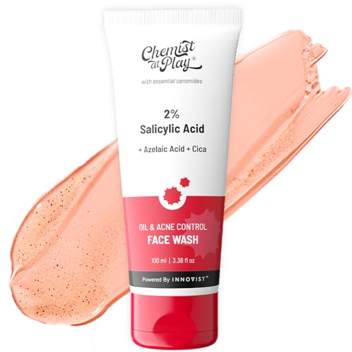Chemist at Play 2% Salicylic Acid Face Wash For Oily Skin with Niacinamide | Prevents Acne & Removes Excess Oil | Sulphate Free, Anti Acne Face Cleanser | For Men & Women | 100 ml