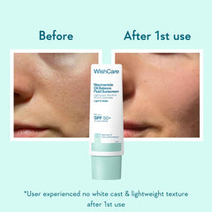 WishCare Niacinamide Oil Balance Fluid Sunscreen SPF 50 PA++++ In-Vivo Tested | 8Hrs+ SPF Protection | Lightweight, Matte & No White Cast | Photostable Sunscreen SPF 50 | 50 ml