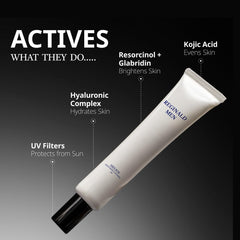 Reginald Men SPF 50+ PA++++ Sunscreen (30g) | Broad Spectrum UVA/UVB Protection | Brightening & Hydrating | Lightweight, Oil-Free & Non-Sticky | Daily Sun Protection for Men (Pack of 1,30G)