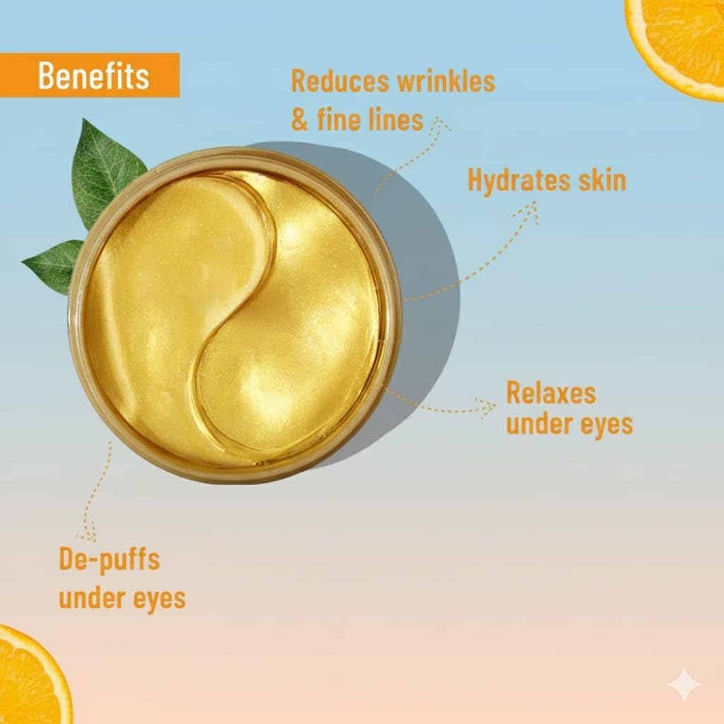 ETSAP Hydra Anti Wrinkle Eye Serum Patch| Treats Dark Circles, Fine Lines And Wrinkles | Enriched With Collagen And Aloe Vera Extract | Shade -Gold, 60 Pcs
