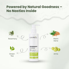 KAYROQ Rosemary Shampoo | 94% Stronger Hair | Enriched With Rosemary | Sulfate & Paraben Free | For Men & Women | 200 ML