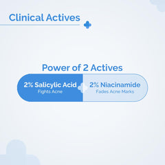 The Derma Co 2% Sali-Cinamide Anti-Acne Face Wash | With 2% Salicylic Acid & 2% Niacinamide I Treats Active Acne & Fades Marks I For Oily & Combination Skin I Power of 2 Actives | For Men & Women | 200 ml