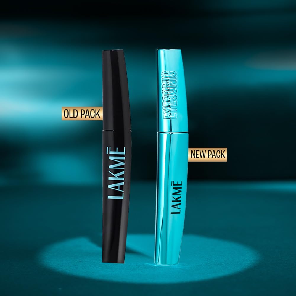 Lakme 9 to 5 Eyeconic Curling Mascara, Lightweight, Water-Resistant Mascara with Smart Curl Brush, Deep Black, 9 ml
