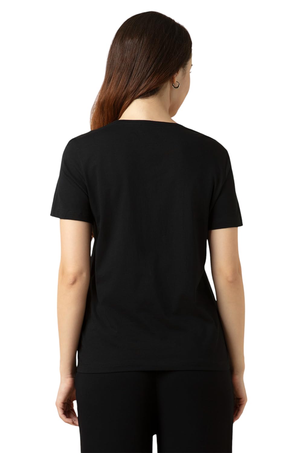 Van Heusen Women's Cotton Relaxed Fit Lounge T Shirt - Relax Fit, Round Neck, Short Sleeves