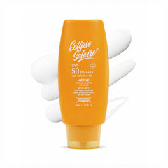 Eclipse Solaire Active Physical / Mineral Sunscreen SPF50 PA++++ | Clinically Tested | No White Cast | Broad Spectrum UVA/UVB & Blue Light Shield | Non-Greasy Sunscreen SPF 50, 60ml.