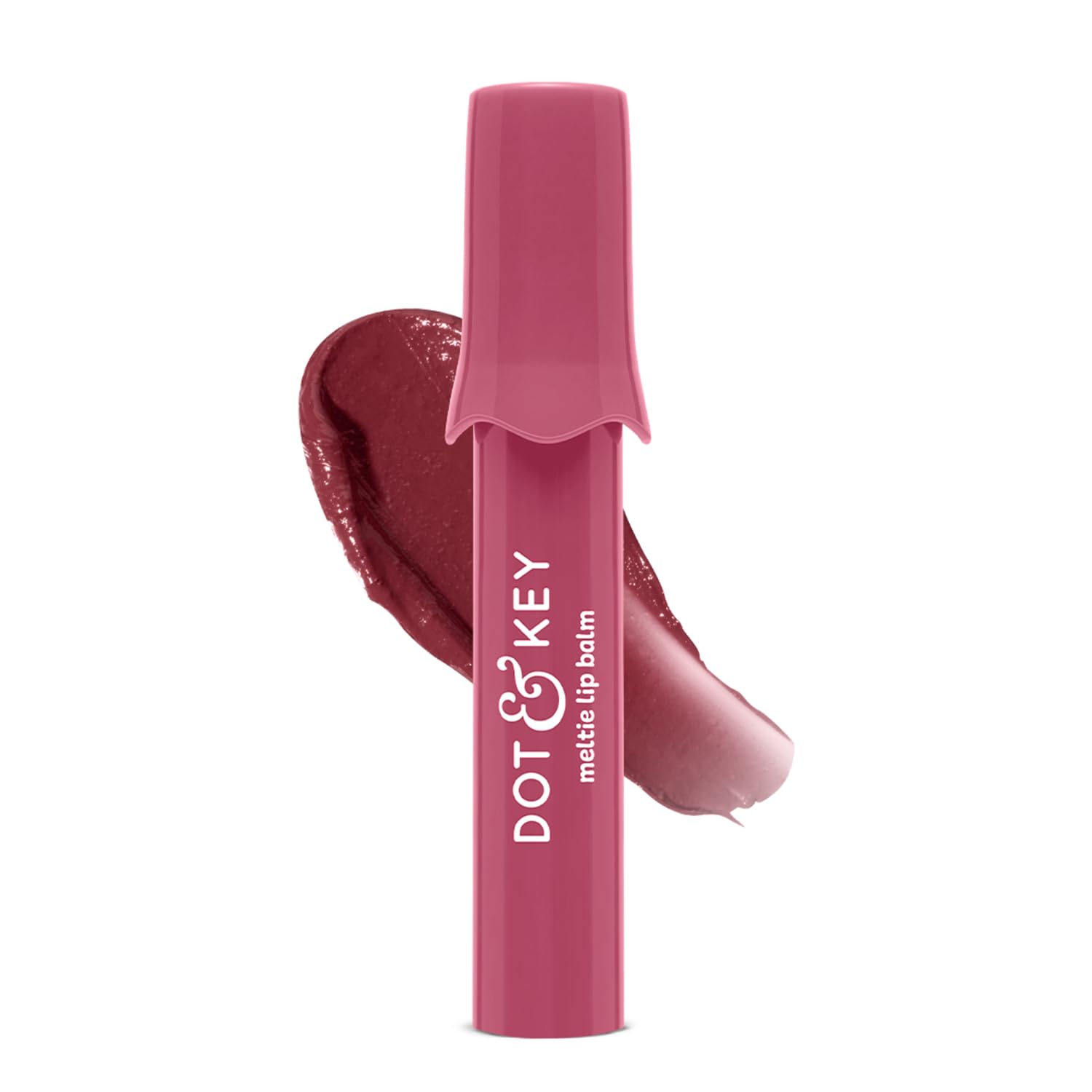 Dot & Key Meltie Lip Balm SPF 50+ In-Vivo Tested With 2% Kojic & Vitamin C | Hydrates Dry, Chapped Lips, Lightens Pigmentation, Brightens Lips | Berry Crumble | 4g