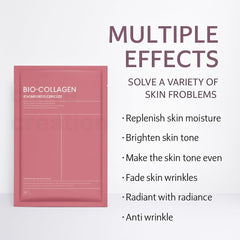 CURVE CREATION Bio Collagen Deep Collagen Night Mask Hydrating Overnight Hydrogel Korean Glass Skin Mask For Deep Hydration Wrapping Peel Off Facial Mask Pack (Pack of 4)