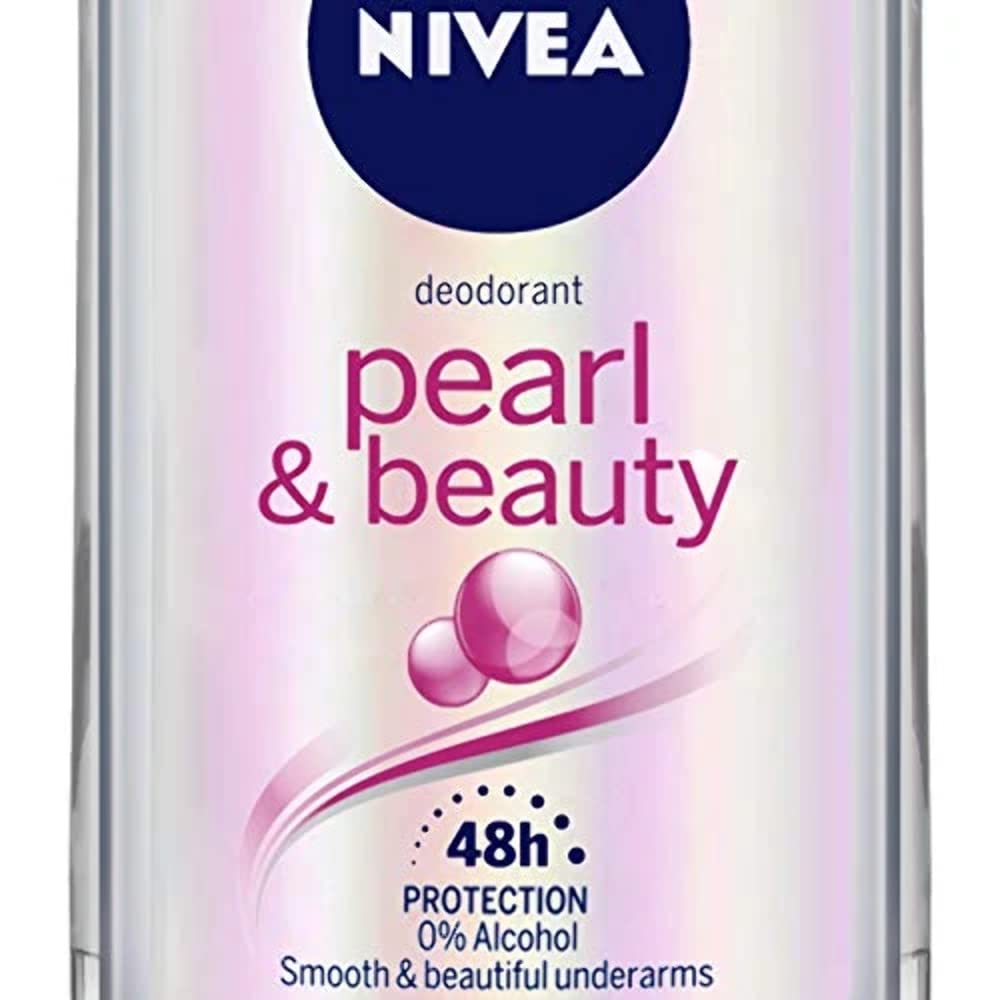NIVEA Pearl and Beauty 50ml Deo Underarm Roll On | With Pearl Extracts & Avocado Oil | 72 H Long Lasting Floral Scent | 0% Alcohol and Dermat Approved | For Women