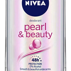 NIVEA Pearl and Beauty 50ml Deo Underarm Roll On | With Pearl Extracts & Avocado Oil | 72 H Long Lasting Floral Scent | 0% Alcohol and Dermat Approved | For Women