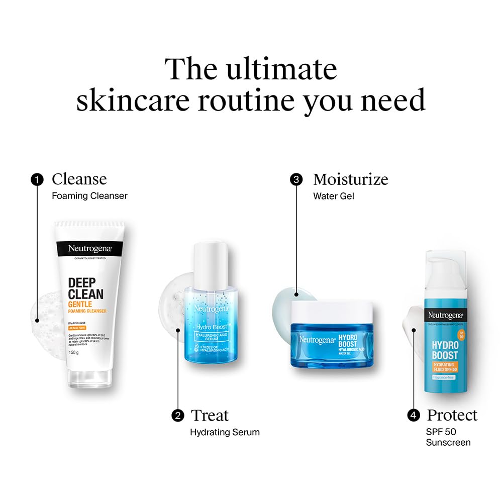 New & upgraded Neutrogena Deep Clean Foaming Cleanser | Hydrating, non drying | Gentle Formula | Skin pH Friendly | Anti pollution facewash, removes PM 2.5 | Daily Cleansing | 150g