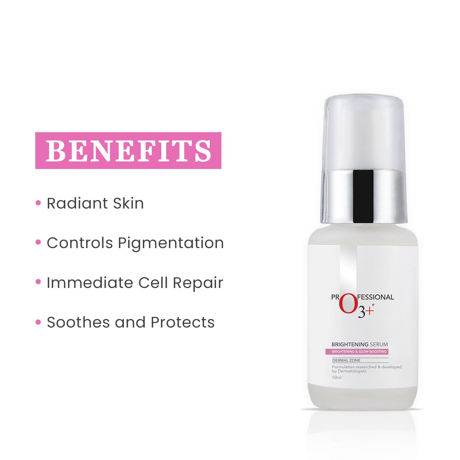 O3+ Brightening Face Serum 50ml with Ceramide, Niacinamide for Dullness, Fine Lines & Wrinkles | All Skin Types & Suitable for Men & Women