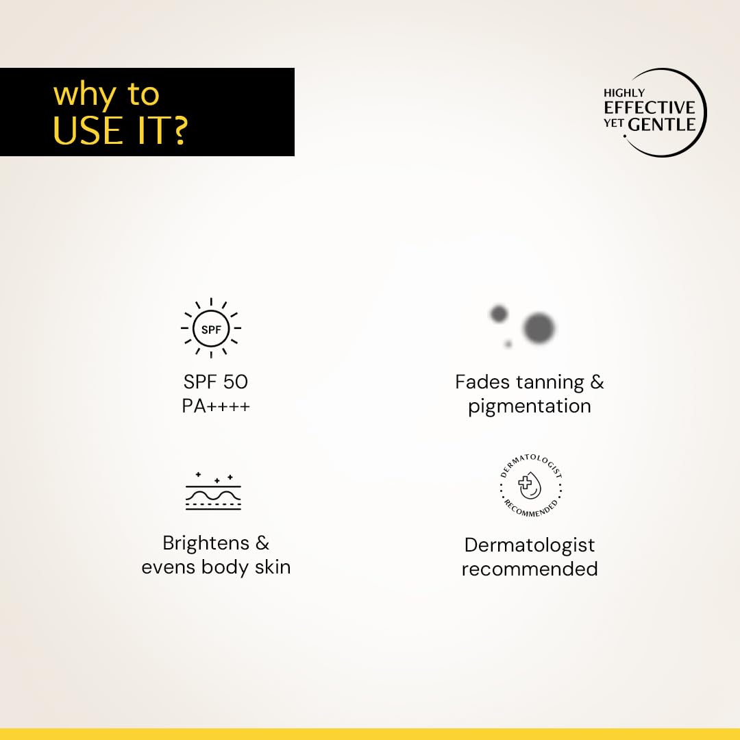Deconstruct Detan Sunscreen Body Lotion SPF 50 PA++++ | Broad Spectrum UVA and UVB Protection | 90 ml