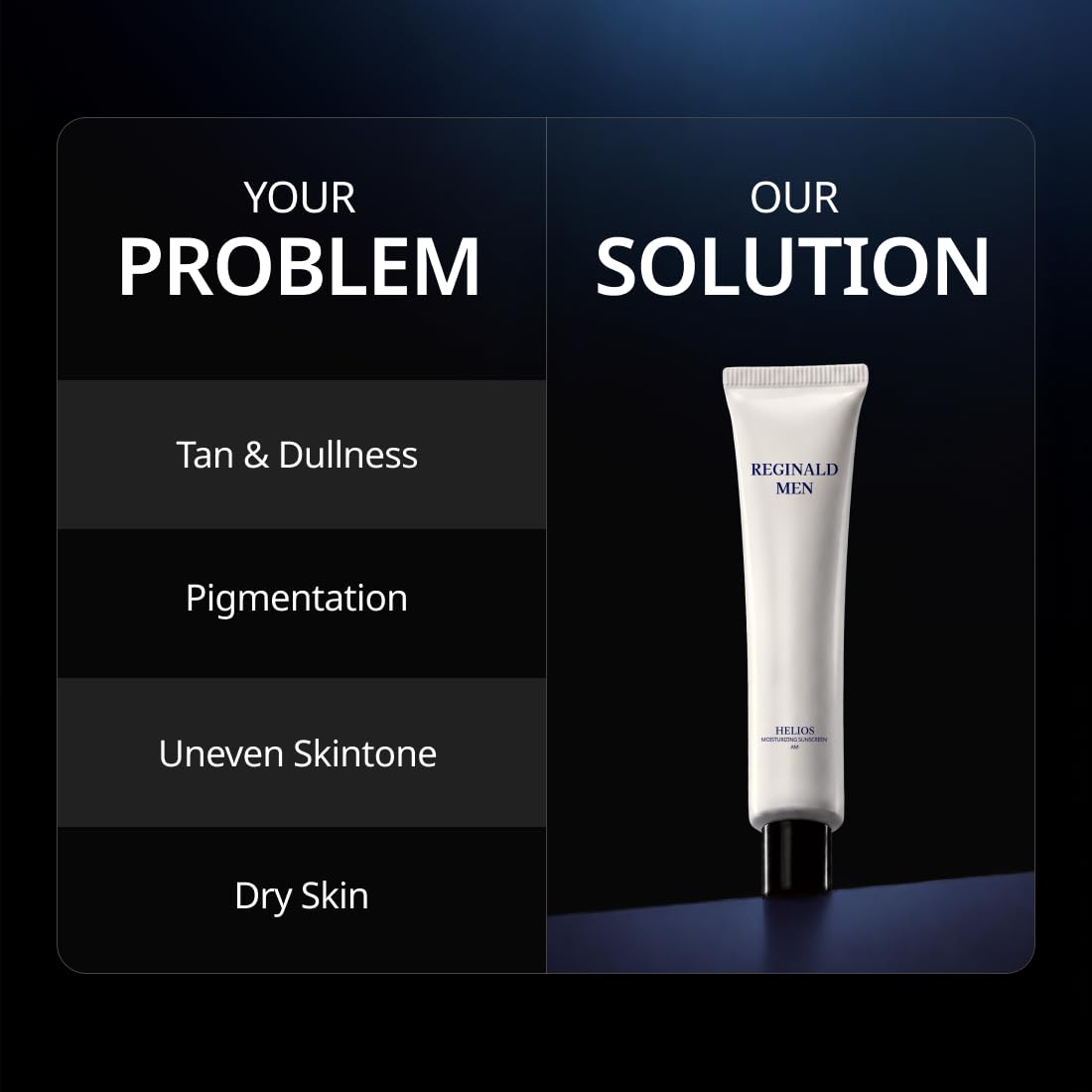 Reginald Men SPF 50+ PA++++ Sunscreen (30g) | Broad Spectrum UVA/UVB Protection | Brightening & Hydrating | Lightweight, Oil-Free & Non-Sticky | Daily Sun Protection for Men (Pack of 1,30G)