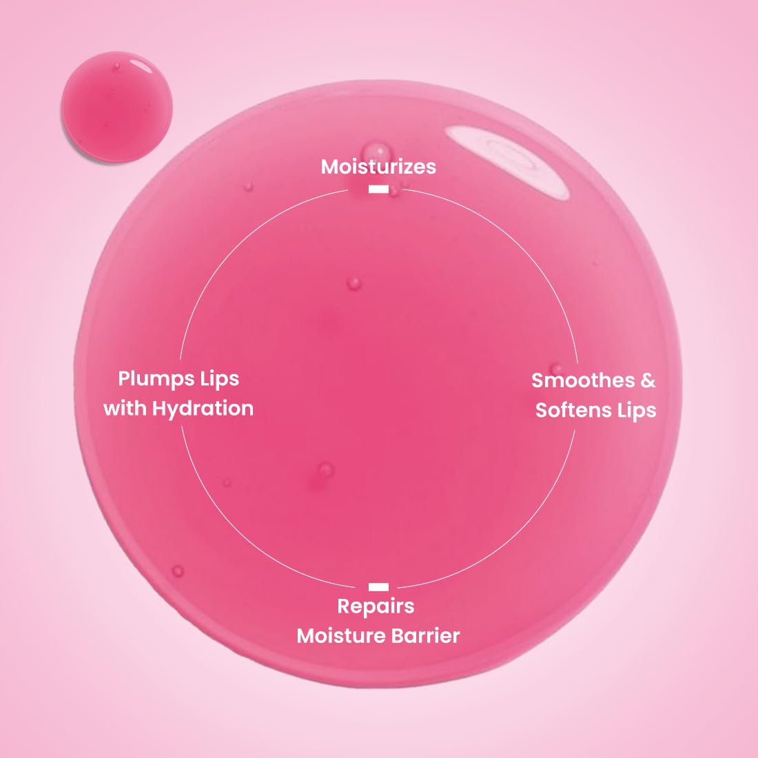 Hyphen Tinted Lip Balm - Marshmallow Pink | 1% Vitamin E, 2% Squalane & Peptides | Brightening Lip Balm for Dark Lips | 24h Moisturization & Hydration for Dry & Chapped Lips - 10 g