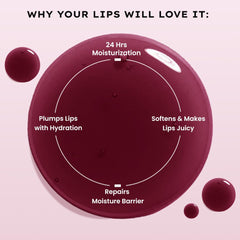Hyphen Tinted Lip Balm | Brightens & Reduces Dark Lips & Pigmentation | 1% Vitamin E, Peptide & 2% Squalane | Winter Lip Care | 24H Moisturization for Dry & Chapped Lips | Orchid (Mauve Shade)- 10g