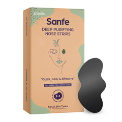 Sanfe Deep Purifying Nose Strips for Women & Men - With Fuji Green Tea & Witch Hazel extracts | Removes Whiteheads | Blackheads and cleanses pores (Pack of 6) | Instant Result