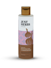 Just Herbs Ayurvedic Castor Conditioner with Onion Black Seed Oil & Bhringraj Shampoo For Color Treated Hair | Controls Frizz & Moisturizes Hair -100 ml