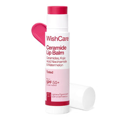WishCare Tinted Lip Balm SPF 50 PA++++ | Brightening Lip Balm for Dark Lips | In-Vivo Tested | Kojic Acid & Niacinamide | For Women | 5g (packaging may vary)