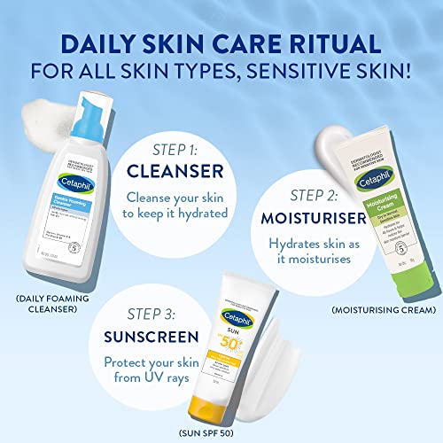 Foaming Face Wash By Cetaphil, Gentle Foaming Cleanser for All Skin Types - 236 ml| Foaming Face Wash with Vitamin E, B5| Dermatologist Recommended| Paraben, Sulphate Free