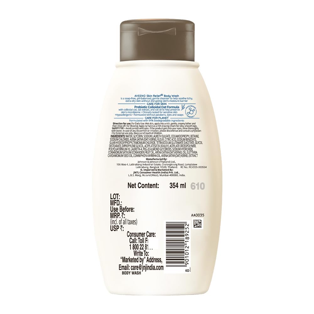 Aveeno Body Wash- Skin Relief Wash For Sensitive Skin, 354 ml
