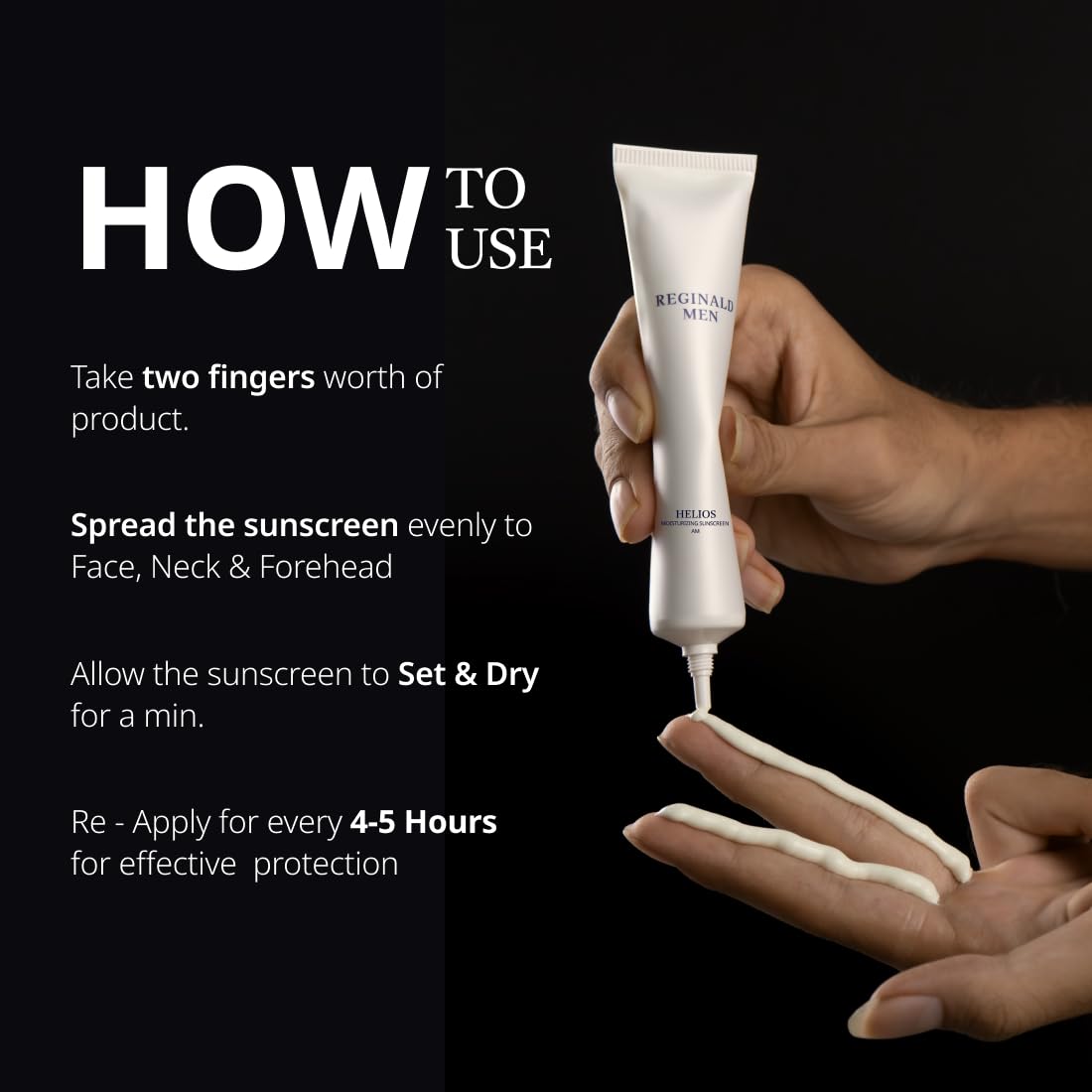Reginald Men SPF 50+ PA++++ Sunscreen (30g) | Broad Spectrum UVA/UVB Protection | Brightening & Hydrating | Lightweight, Oil-Free & Non-Sticky | Daily Sun Protection for Men (Pack of 1,30G)