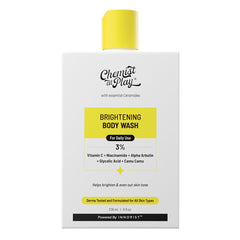 Chemist at Play Brightening Body Wash | Glowing Skin Vitamin C Bodywash | Helps to Reduce Fades Dark Spots, Tan & Evens out Skin Tone | Alpha Arbutin | 30X Vitamin C with Camu Camu | Unisex | 236ml