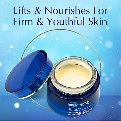 Bio-Essence Bio-Vlift Face Lifting Cream, Firming, Tightening, Double Chin Firming, Hyaluronic Acid, Fermented Rice, Niacinamide, Face Moisturizer for Women, Ideal for All Skin Types, Anti Ageing, 45g