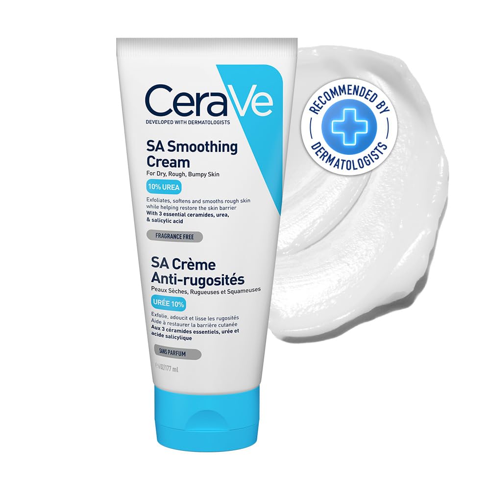 CeraVe SA Smoothing Cream | Exfoliating and Skin Smoothing Cream for Rough, Dry & Bumpy Skin with Salicylic Acid & Ceramides | Dermatologist Recommended, 177ml