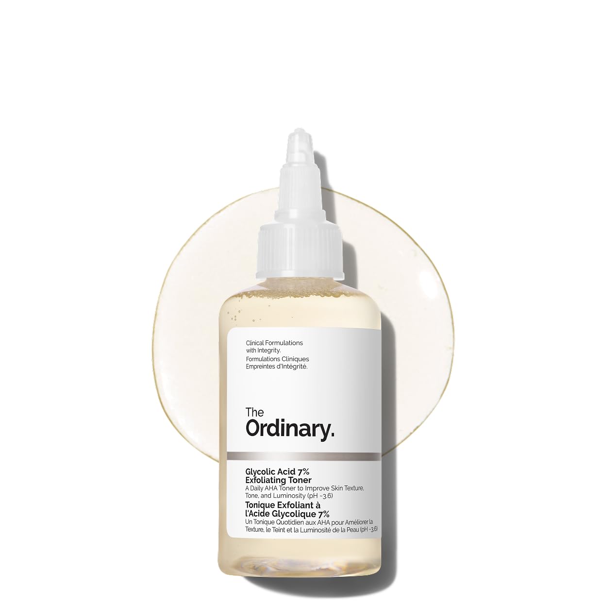 The Ordinary Glycolic Acid 7% Exfoliating Toner, Brightening and Smoothing Daily Toner for More Even-Looking Skin Tone, 100ml